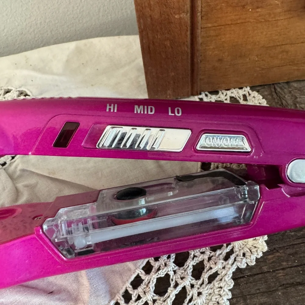 InfinitiPro by Conair Steam Flat Iron Pink Ceramic Hair Straightener Adjustable